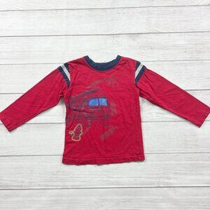 Garanimals Toddler Long Sleeve T-Shirt Red Fire Truck Graphic Tee 4T
